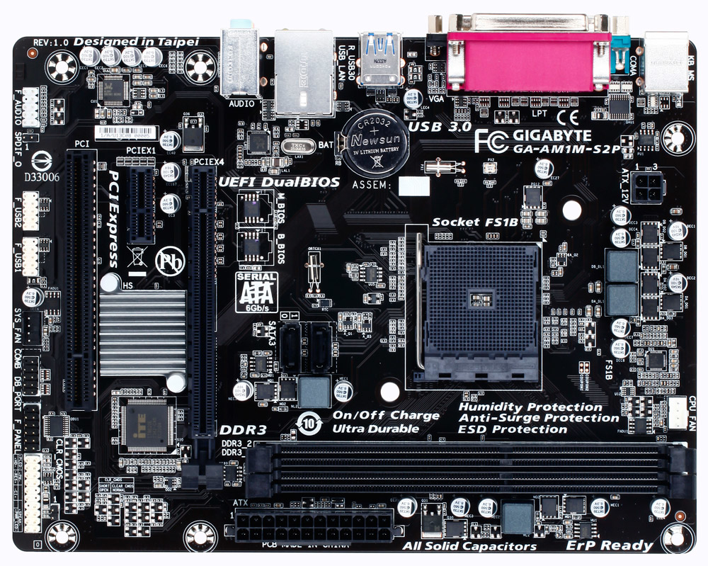 GIGABYTE GA-AM1M-S2P motherboard Socket AM1 micro ATX – image 2