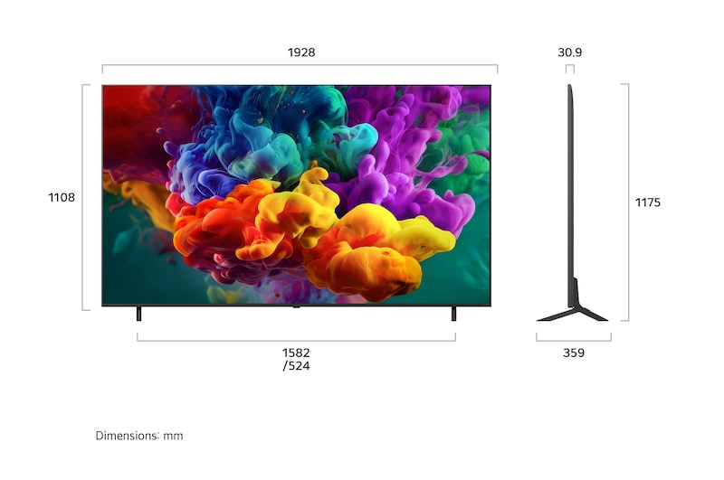 TV LG Mini LED QNED evo 86QNED87 218 cm 2026 — photo 2