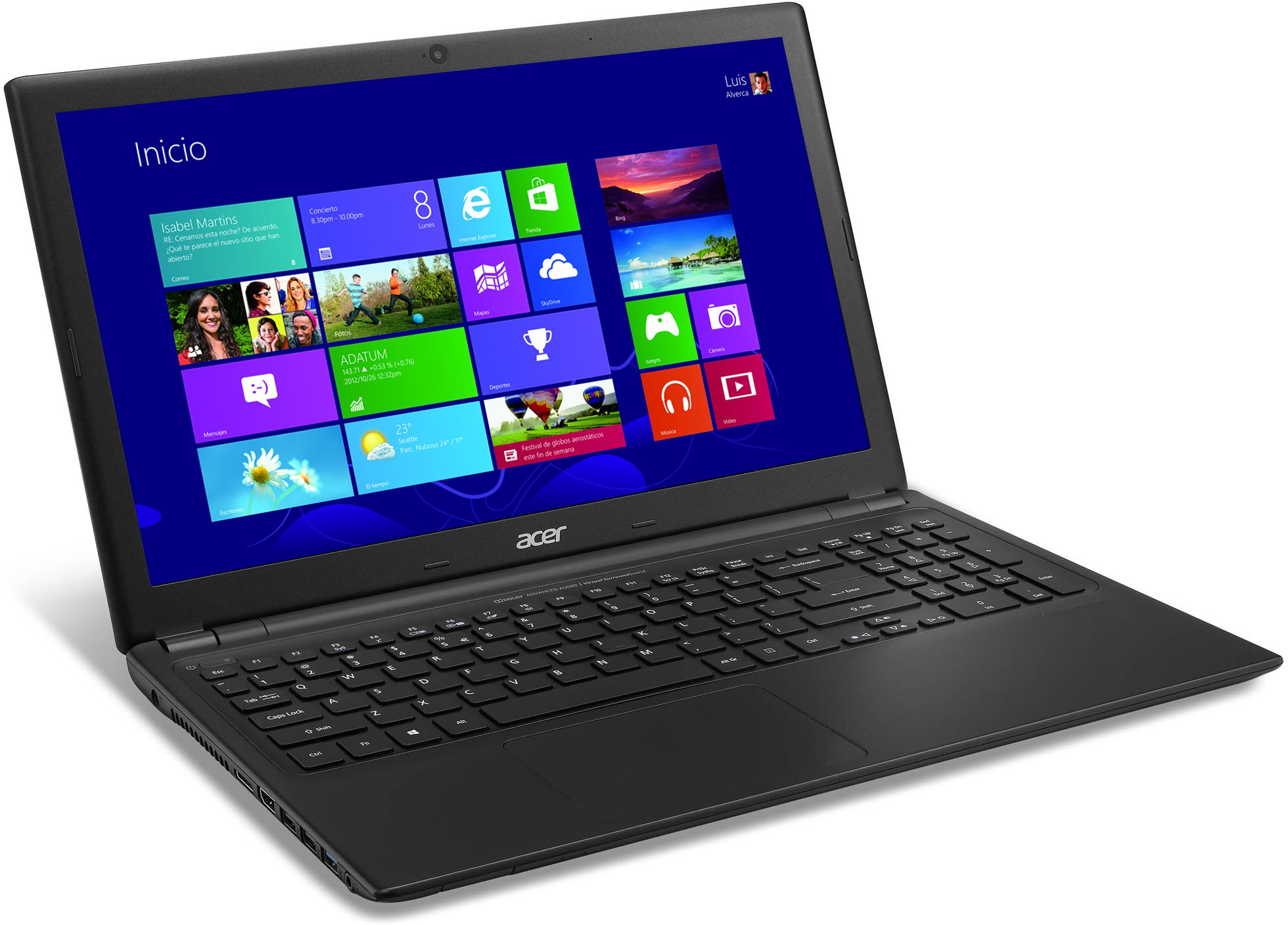 Acer Aspire 570G-33218G75Mnkk Intel® Core™ i3 i3-3217U Laptop 39.6 cm (15.6") 8 GB DDR3L-SDRAM 750 GB HDD NVIDIA® GeForce® GT 720M Windows 8 Black – image 2