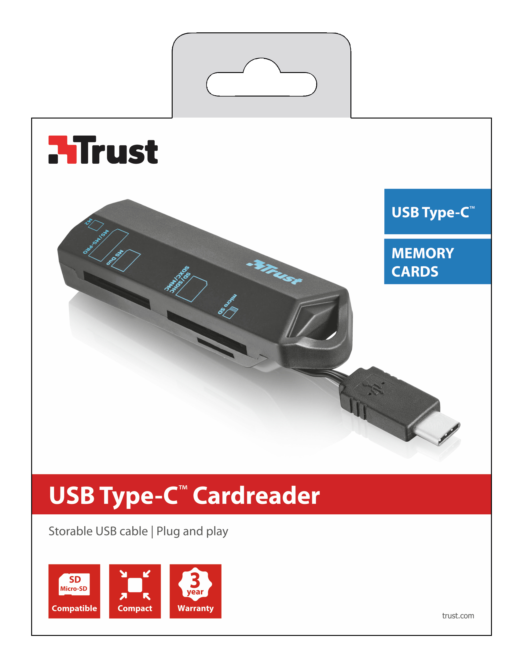 Trust 20968 card reader USB 3.2 Gen 1 (3.1 Gen 1) Type-C Black – image 8