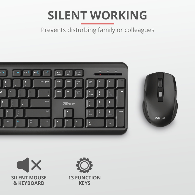 Trust ODY Wireless Silent Keyboard and Mouse Set – image 7