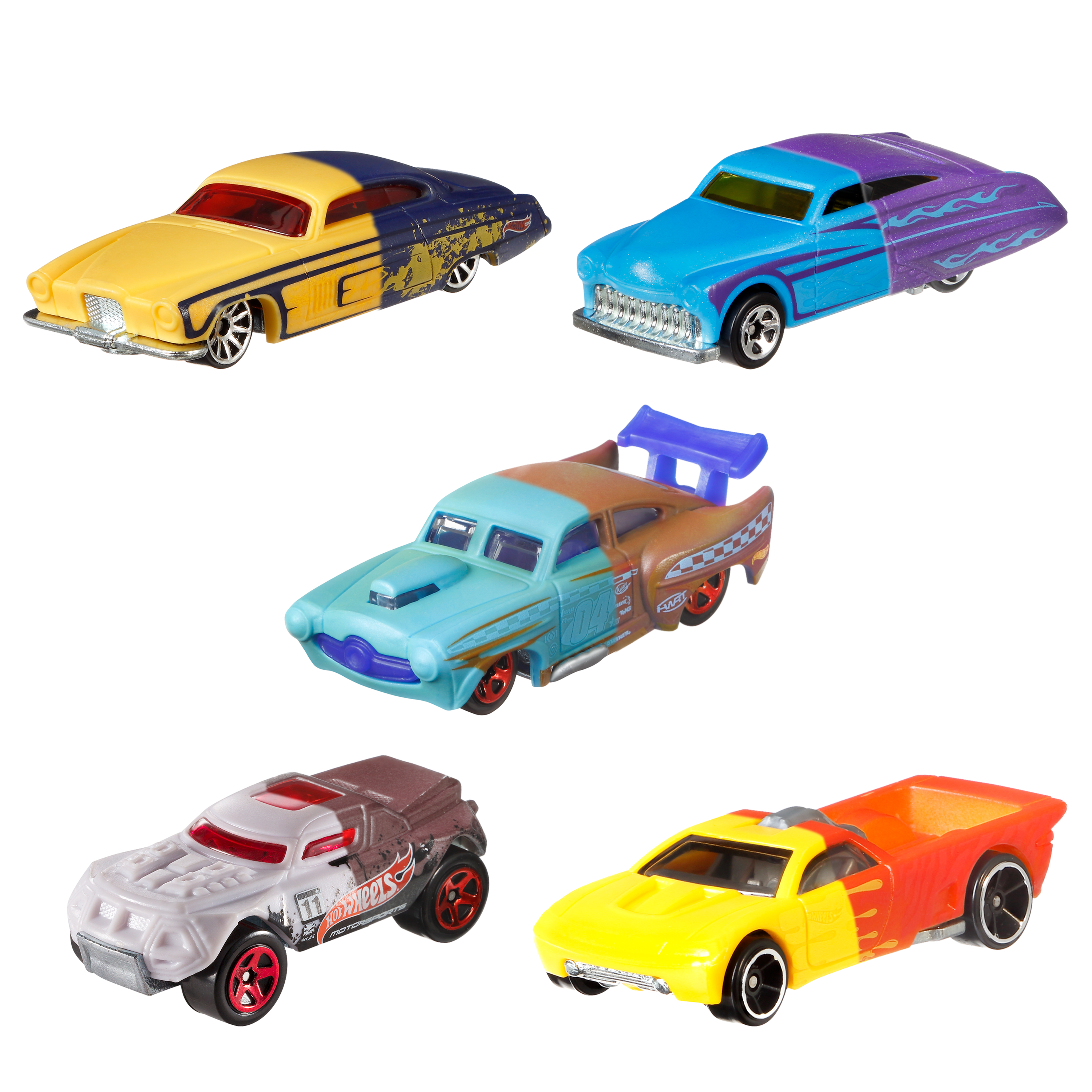عکس ماشین مدل هات ویلز Color Shifters BHR15 مقیاس 1:64، رنگ‌های متنوع