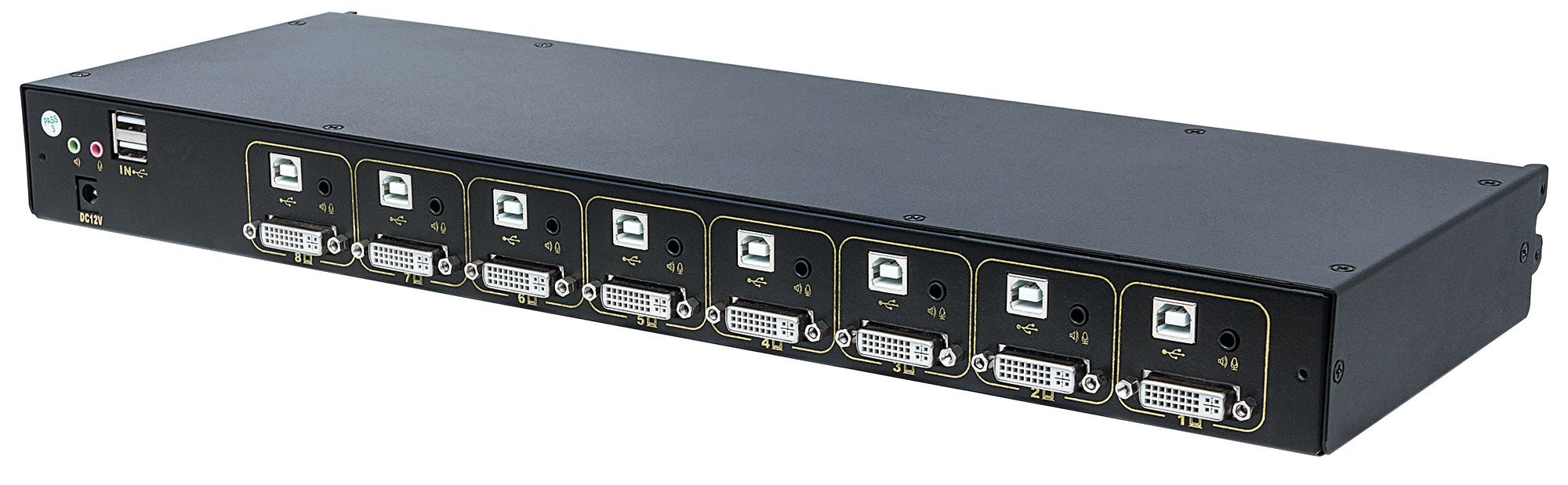 Intellinet Modular 8-Port DVI KVM Switch, For Use with Product Numbers 507745, 508117, 508155 & 508162 – image 1