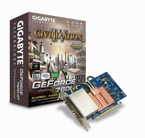 GIGABYTE GeForce 7600GT 256MB SILENT PIPE