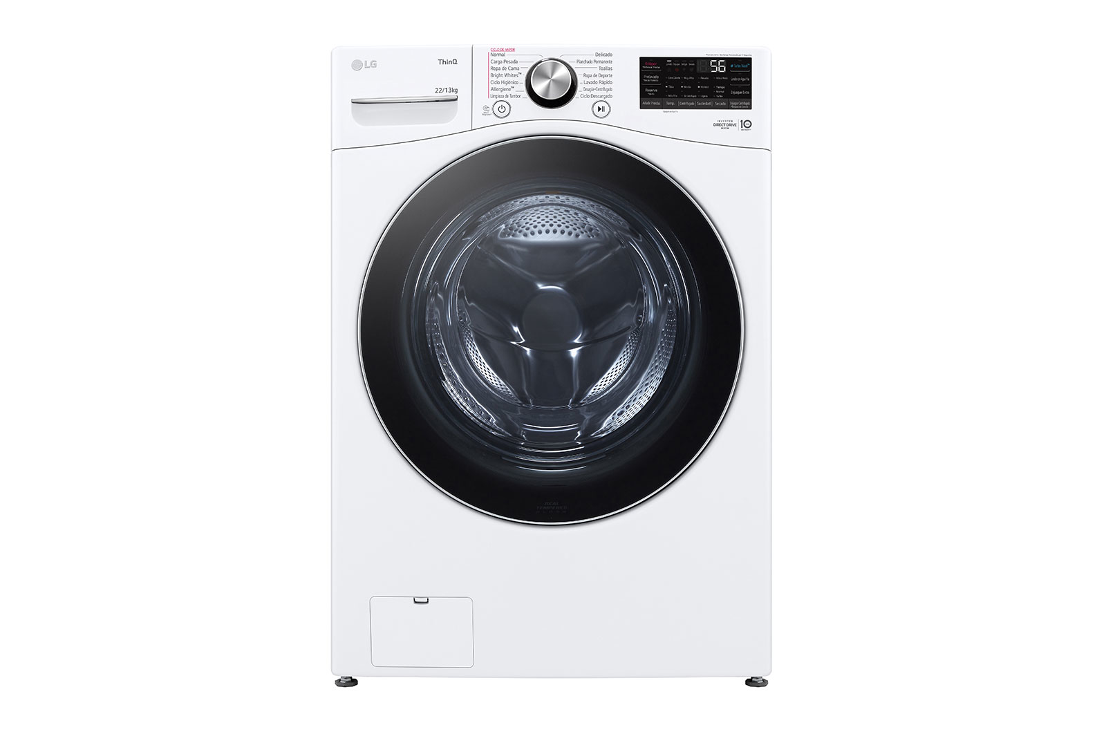 LG WD22WV26R washer dryer Freestanding Front-load White