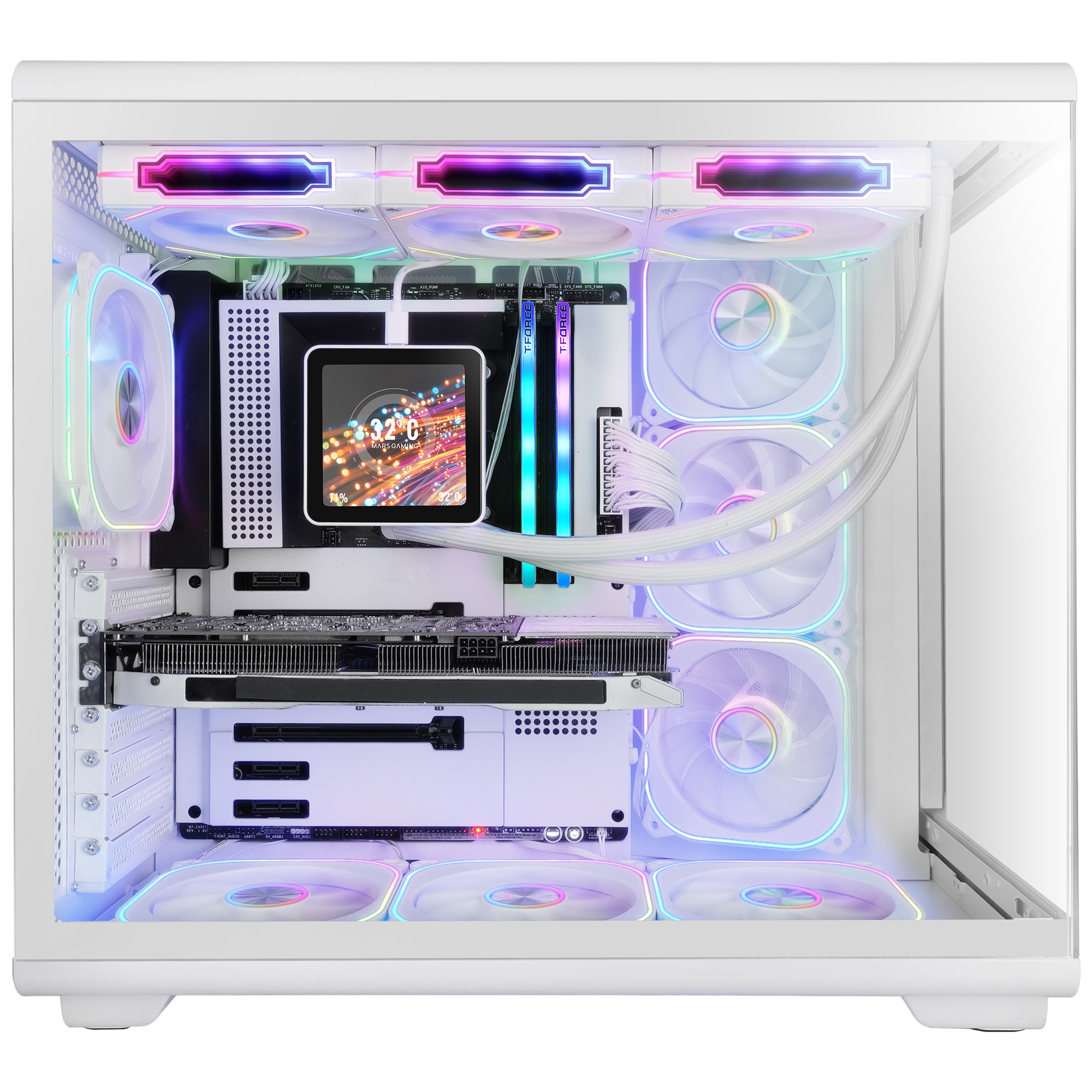 Mars Gaming MCREVMAXW computer case Midi Tower White image 7