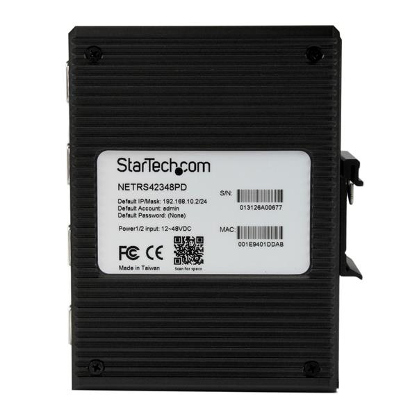 StarTech.com 4 Port Industrial RS-232 / 422 / 485 Serial to IP Ethernet Device Server - PoE-Powered – image 5