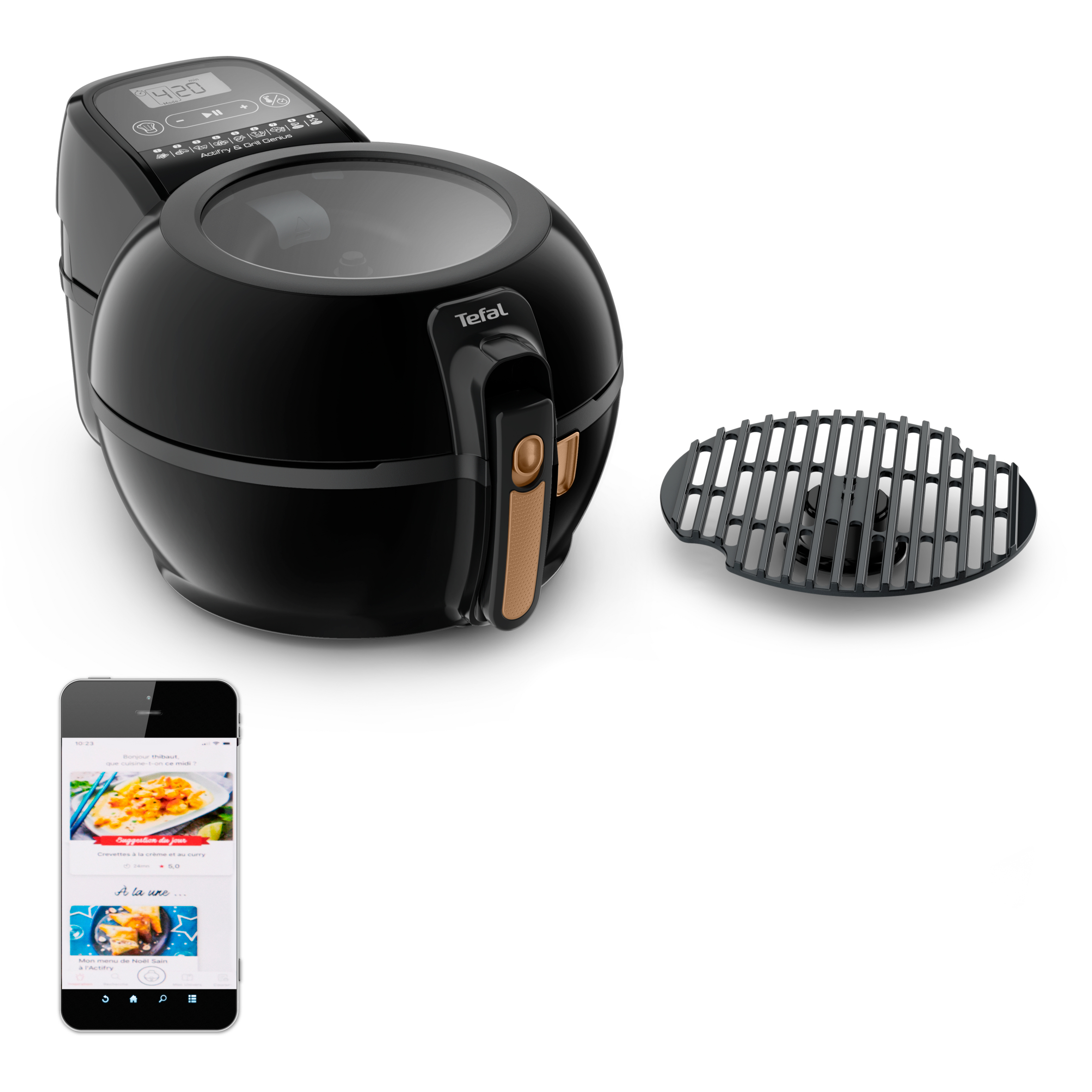 Tefal ActiFry FZ775810 friggitrice Singolo Indipendente 1520 W Friggitrice ad aria calda Nero