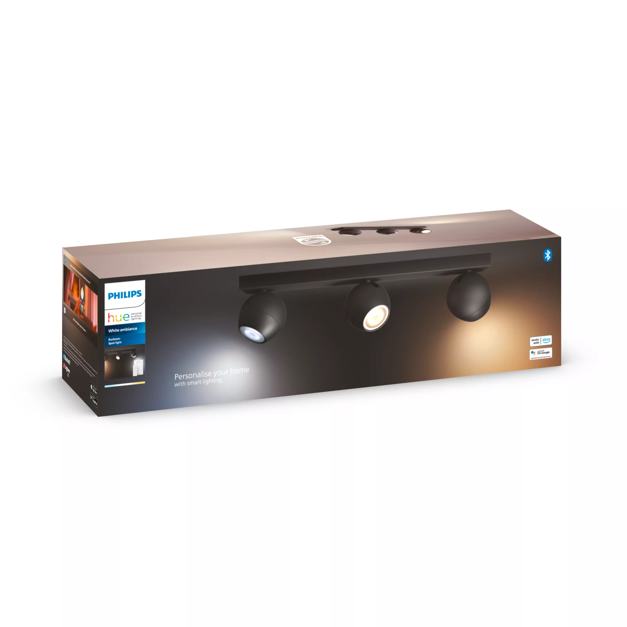 Philips by Signify Philips Hue White ambience Buckram triple spotlight – image 4