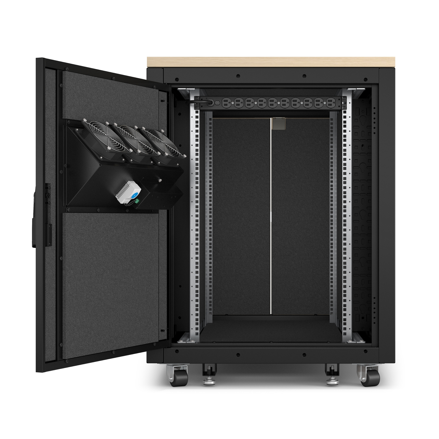 APC AR4017A rack cabinet 17U Freestanding rack Black, Maple colour – image 4