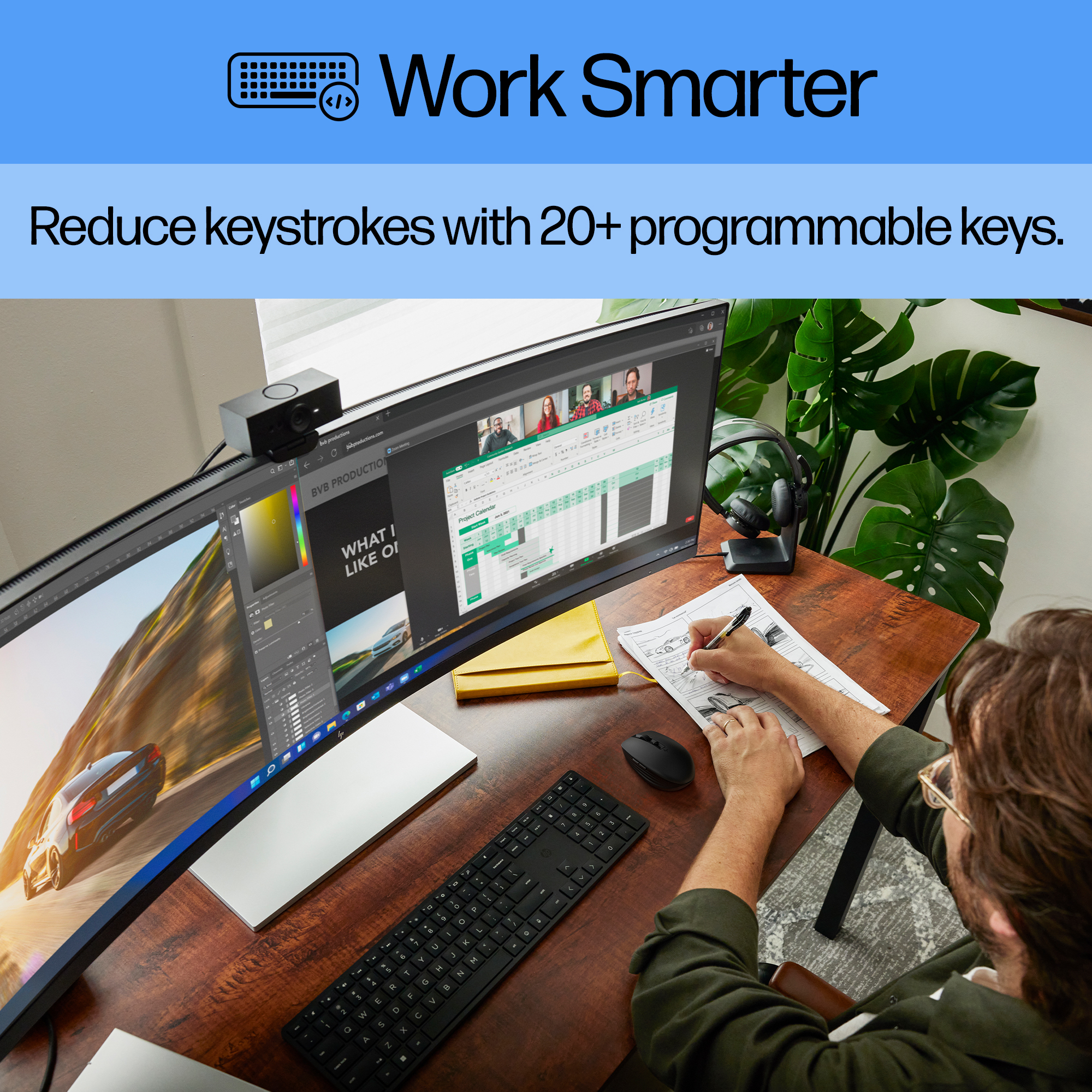 HP 450 BLK Programmable Wireless Keyboard – image 6