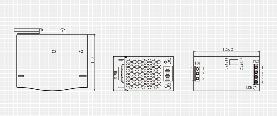 LevelOne 48V DC Industrial Power Supply – image 2