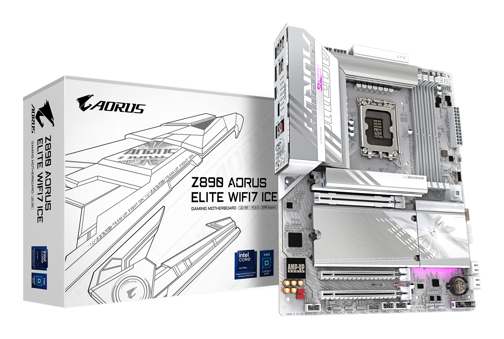 Tarjeta Madre Gigabyte Z890 A ELITE WF7 ICE - Socket LGA1851 - 4x DDR5 - 5600/7600(OC)/9066(OC) MT/s - HDMI - DisplayPort - ATX - Z890 A ELITE WF7 ICE