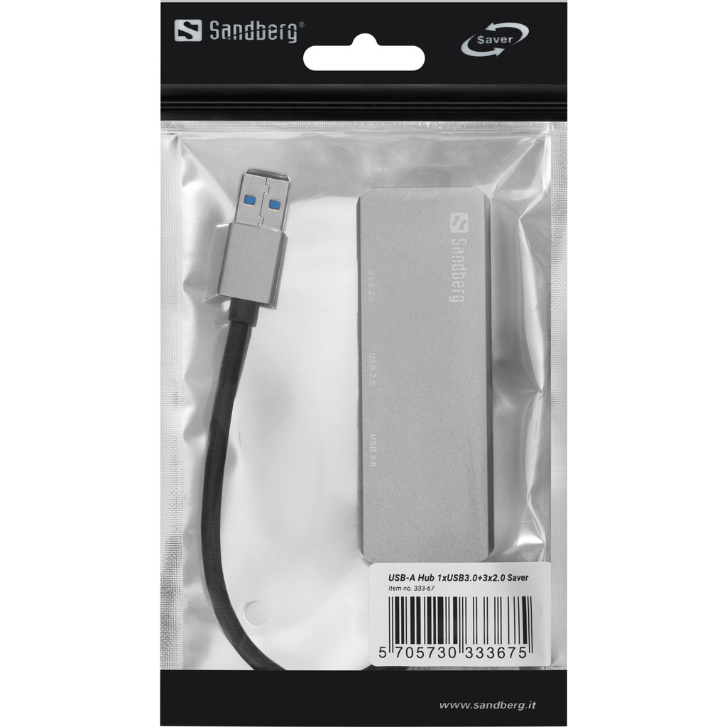 Sandberg USB-A Hub 1xUSB3.0+3x2.0 SAVER – image 2