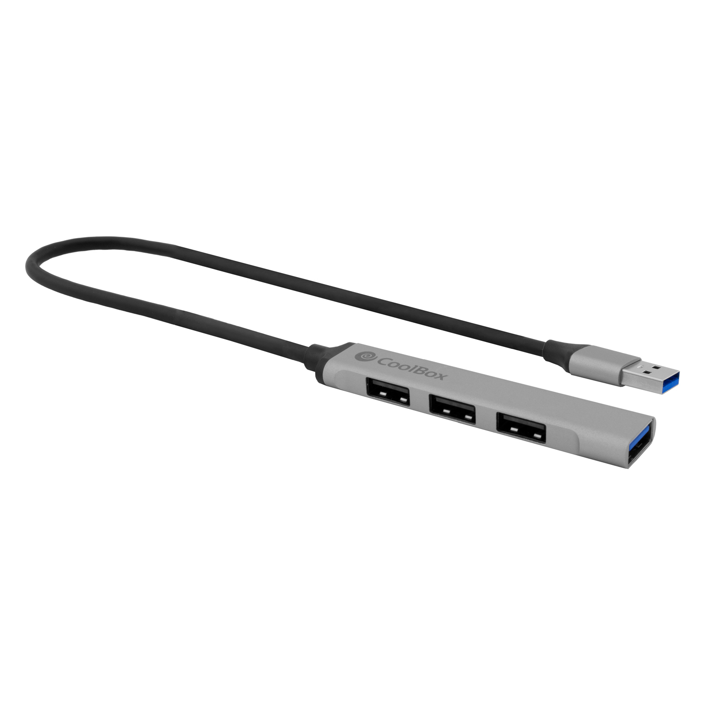CoolBox COO-HUB195 interface hub USB 3.2 Gen 1 (3.1 Gen 1) Type-A 5000 Mbit/s Grey – image 2