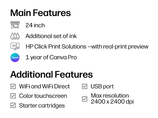 HP DesignJet T210 24-in Printer – image 9