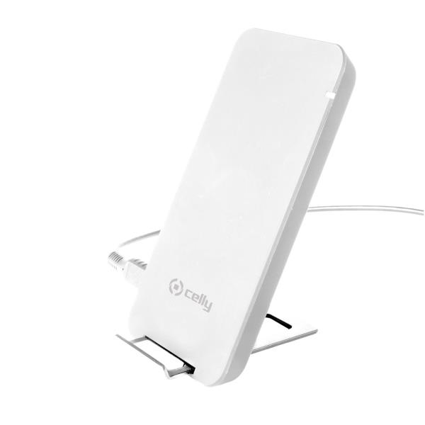Celly WLFASTSTANDWH mobile device charger Smartphone White USB Wireless charging Indoor – image 1