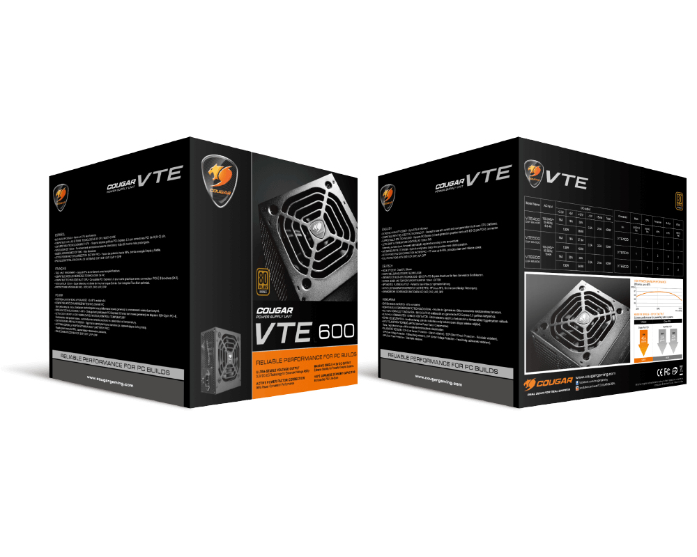 COUGAR VTE600 power supply unit – image 7