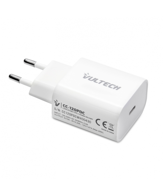Vultech CC-120PDC mobile device charger Universal White AC Fast charging Indoor – image 2