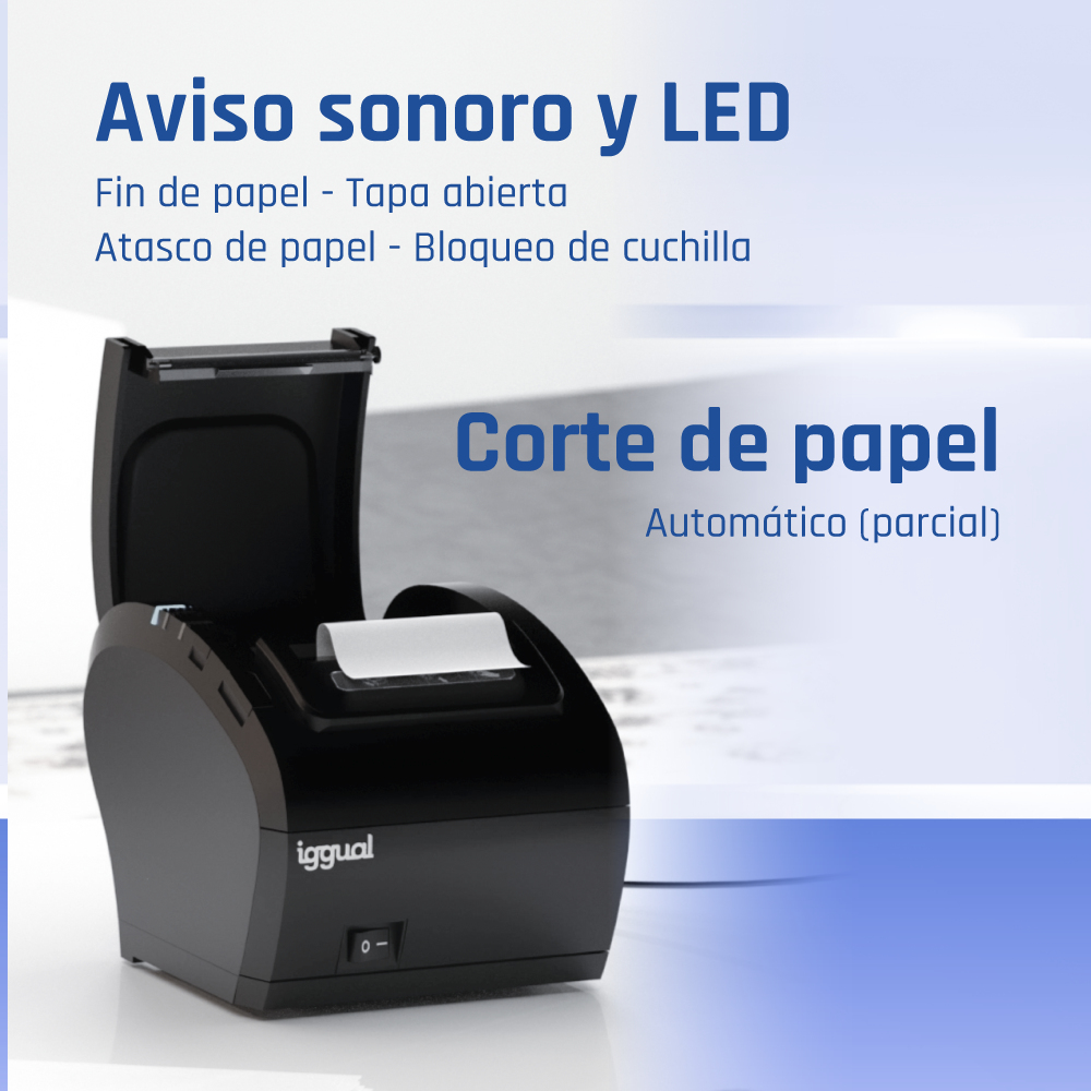 iggual TP8002 203 x 203 DPI Wired Direct thermal POS printer – image 3
