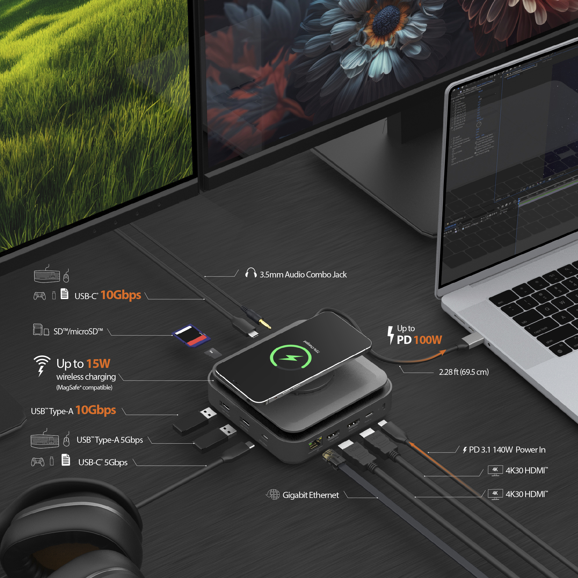 j5create JCD3199P USB-C® Dock Dual 4K HDMI™ with – image 3