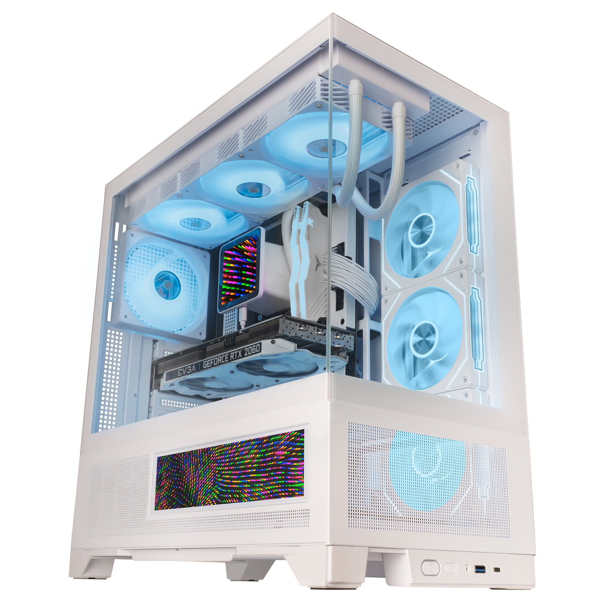 Mars Gaming MCLCDXW computer case Midi Tower White – image 4