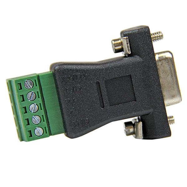 StarTech.com RS422 RS485 Serial DB9 - Terminal Block Adapter Negro