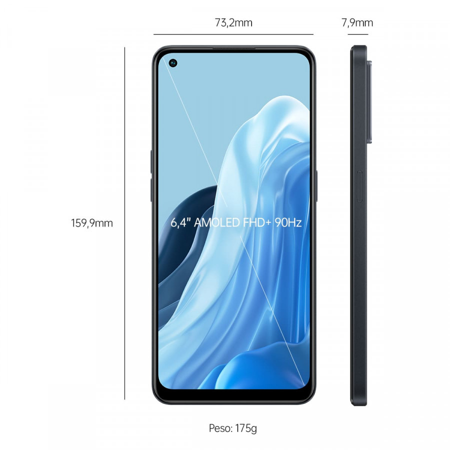 Oppo Reno7 16.3 cm (6.43") Dual SIM Android 12 4G USB Type-C 8 GB 128 GB 4500 mAh Black – image 2