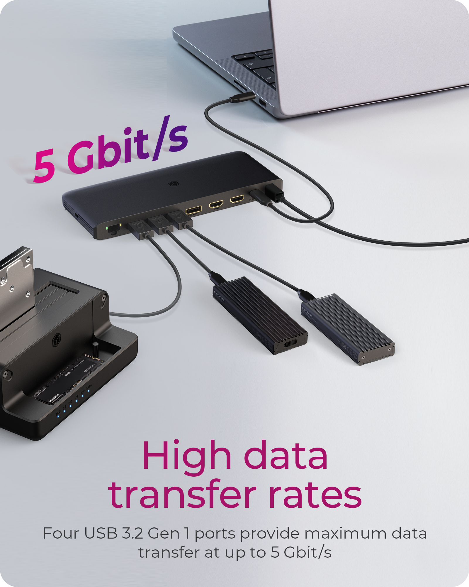 ICY BOX IB-DK2416-C USB Type-C DockingStation with triple video output – image 6