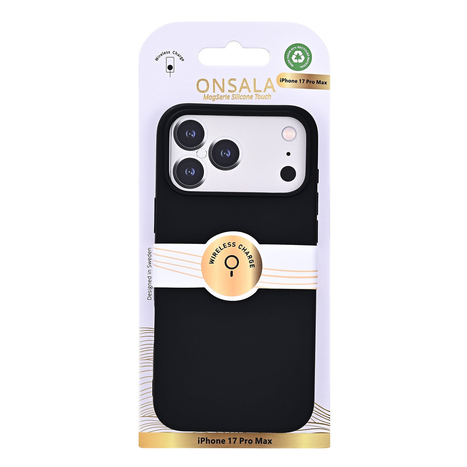 Onsala Phone Case with Silicone Feel Black - iPhone 17 Pro Max/18 Pro Max – image 2