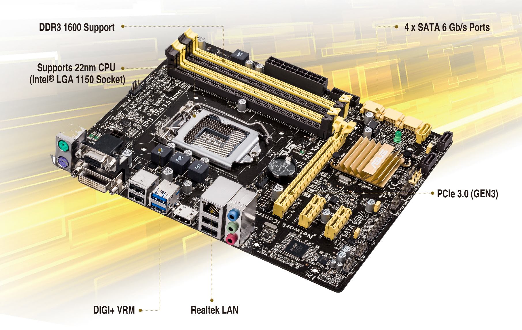 ASUS B85M-G Intel® B85 LGA 1150 (Socket H3) micro ATX – image 4