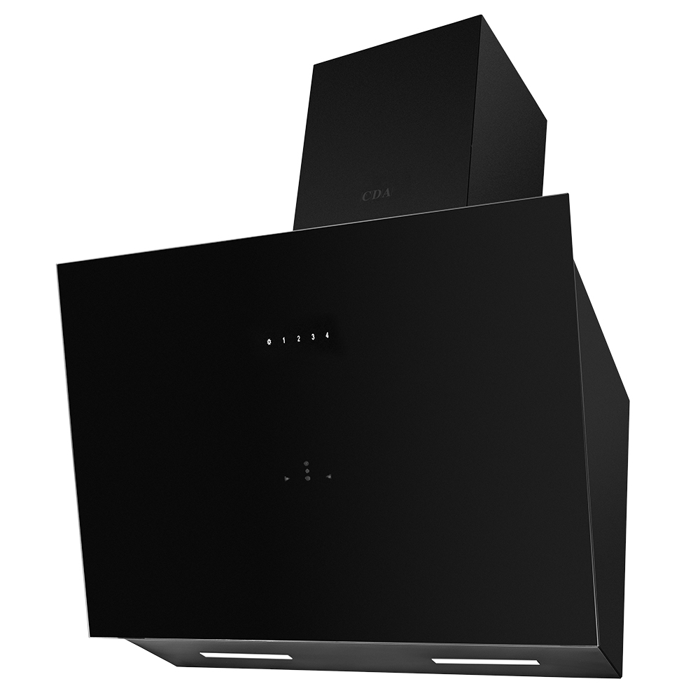 CDA EGA60BL cooker hood Wall-mounted Black 695 m³/h – image 1