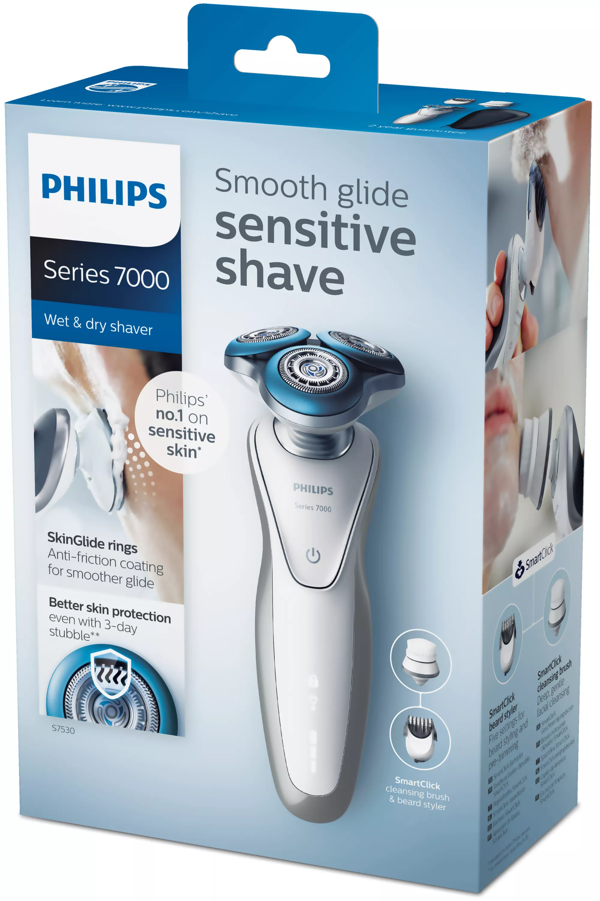 Philips SHAVER Series 7000 wet & dry electric shaver with cleansing brush S7530/50 – image 2