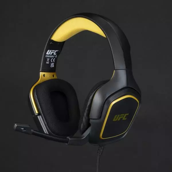 Konix UFC Headset Wired Head-band Gaming USB Type-A Black, Yellow – image 2