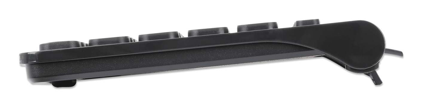 Manhattan Slim Wired USB Mini Keyboard, 12 Multimedia/Function Keys, Built-in 1.5 m (5 ft.) USB-A Cable, Compact, Low-Profile Format, for PC and Laptop, Black – image 5