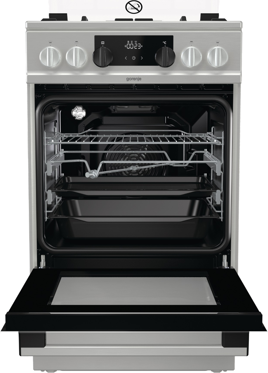 Gorenje KS5350XF cooker Freestanding cooker Electric Gas Stainless steel – image 3