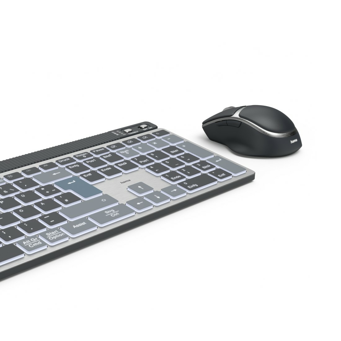 Hama WKM-750 keyboard Mouse included Home/Office Bluetooth QWERTZ German Anthracite, Black, Blue – image 8