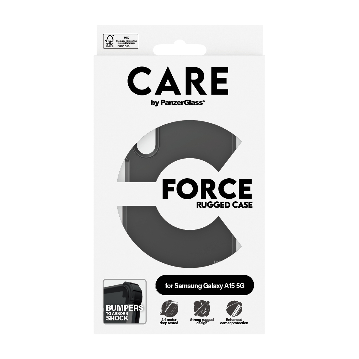 PanzerGlass CARE™ by PanzerGlass® Case Black FORCE Samsung Galaxy A15 5G – image 3