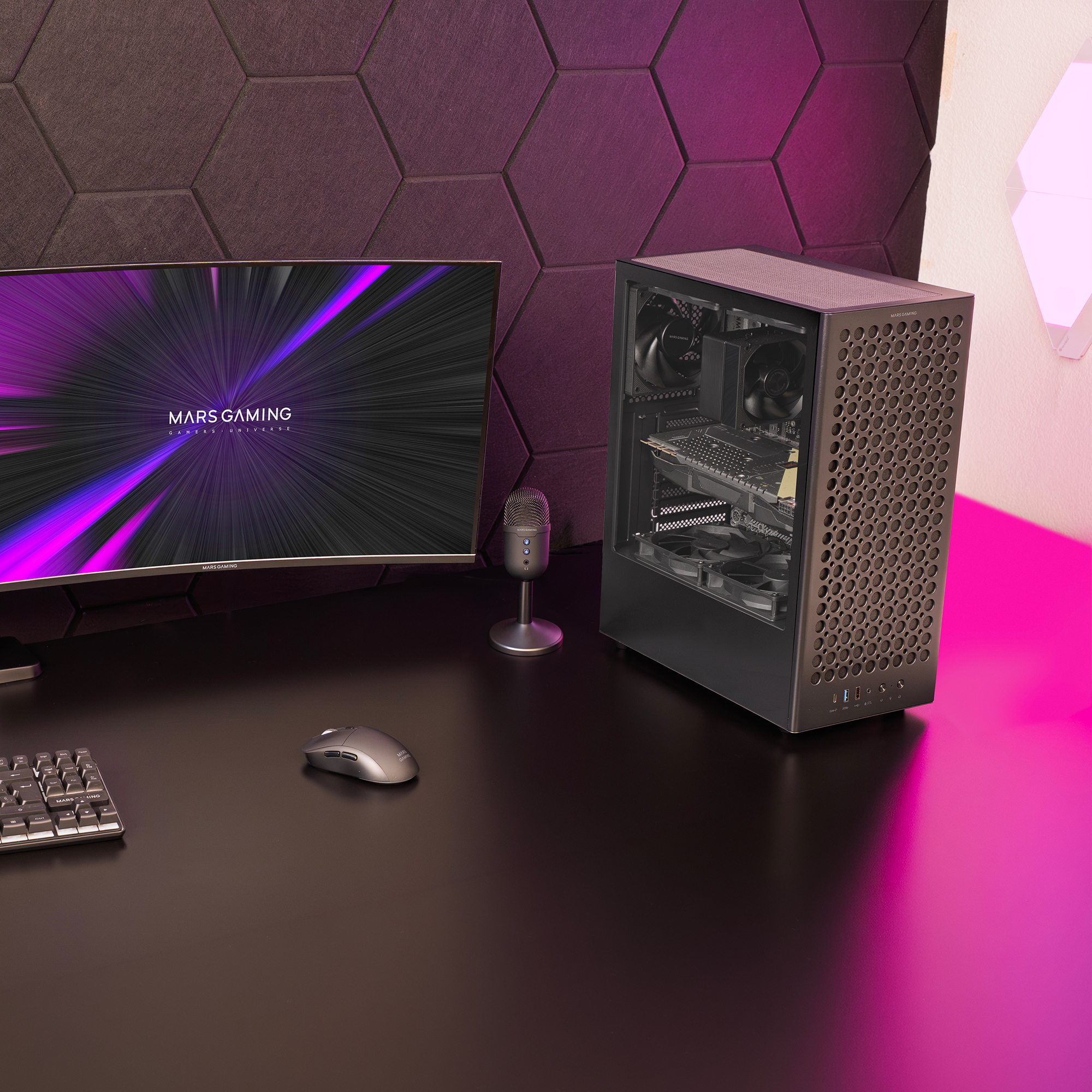 Mars Gaming MCT800 computer case Midi Tower Black image 4