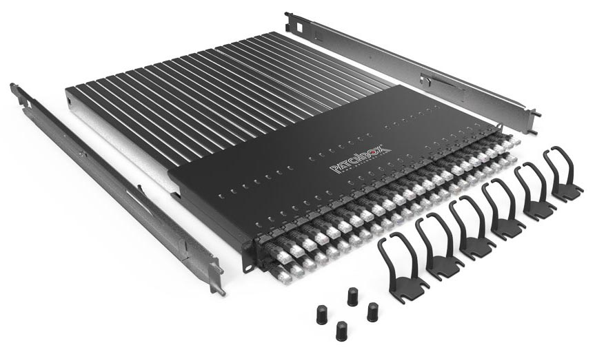 PATCHBOX Plus+ STP 24-Port Gigabit Ethernet Raf Tipi Yama Paneli