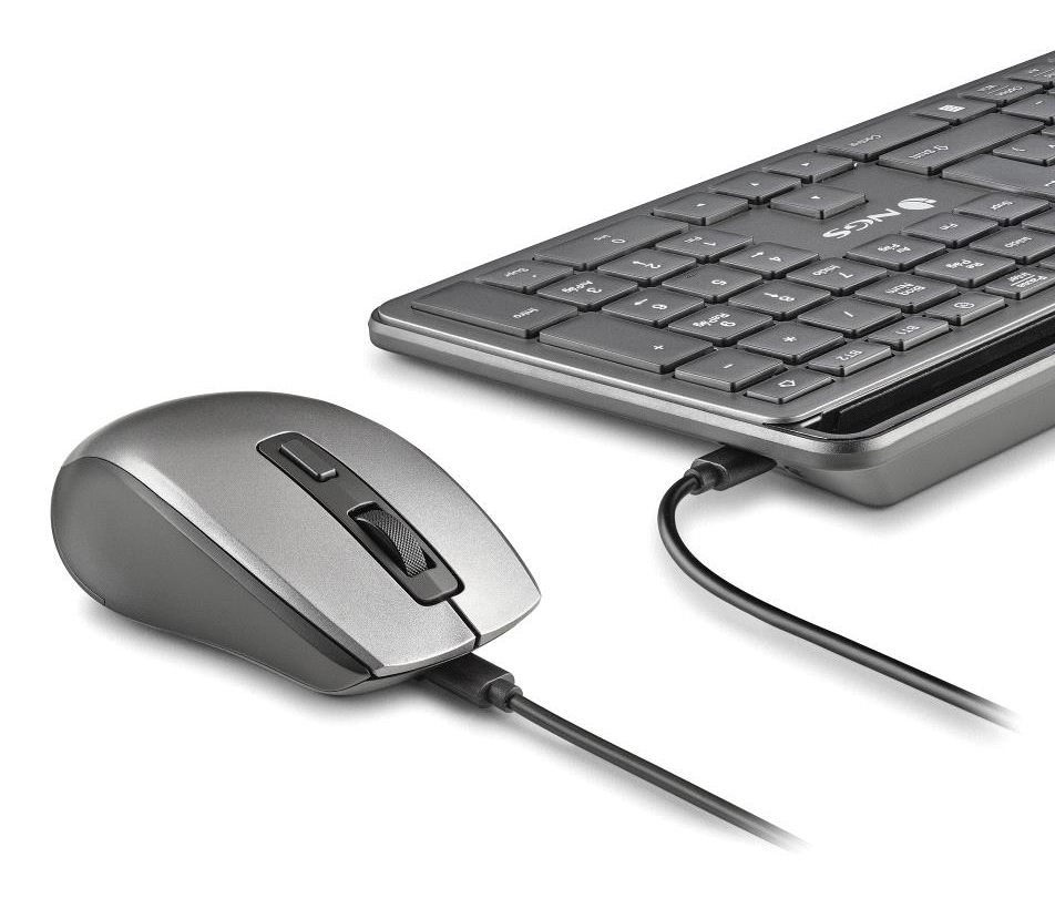 NGS ECLIPSE keyboard Mouse included Home/Office RF Wireless + Bluetooth QWERTY English Grey – image 6
