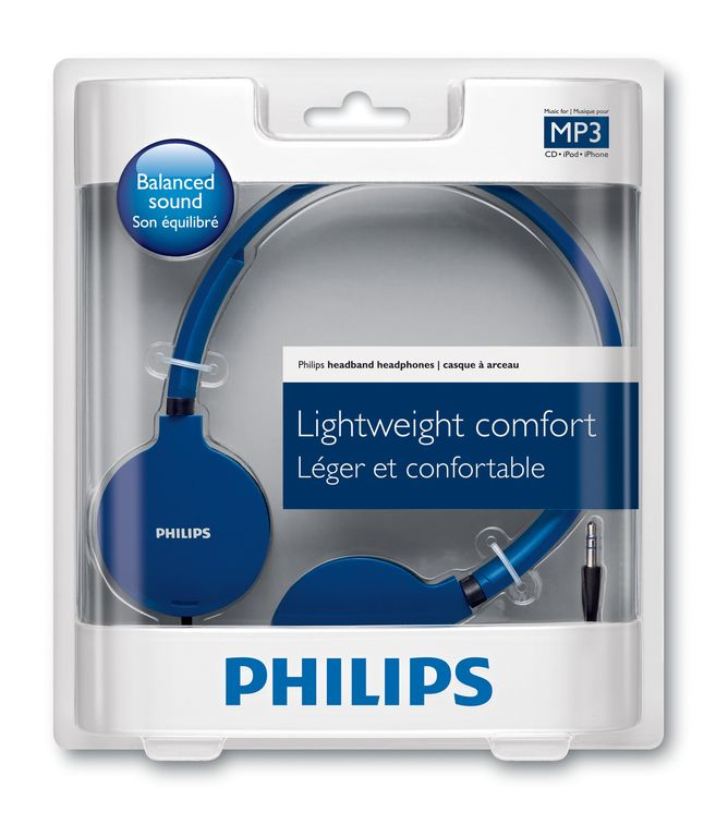 Philips Lightweight Headphones SHL1700BL/98 – image 2