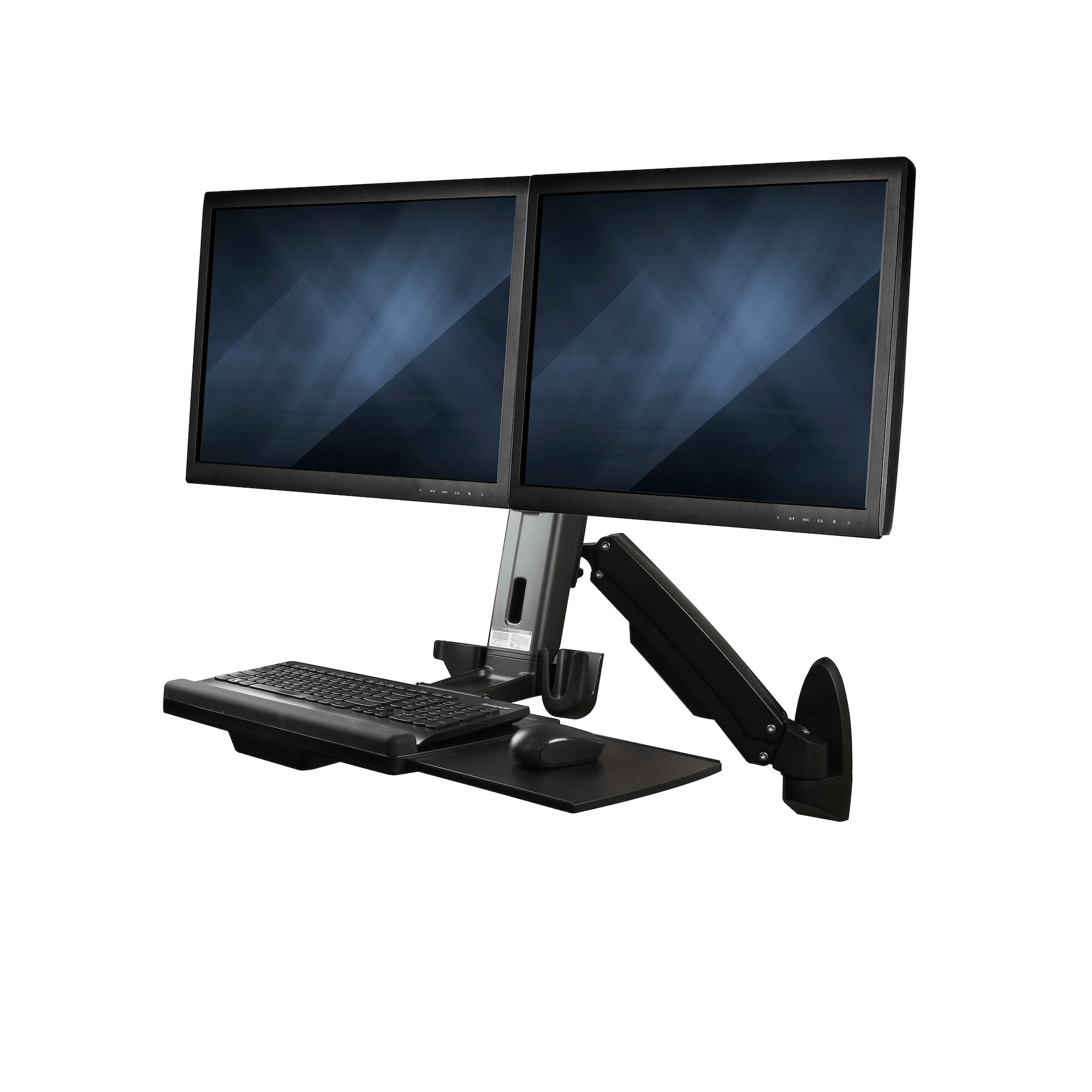 StarTech.com Väggmonterat sitt/stå-skrivbord - dubbelskärm