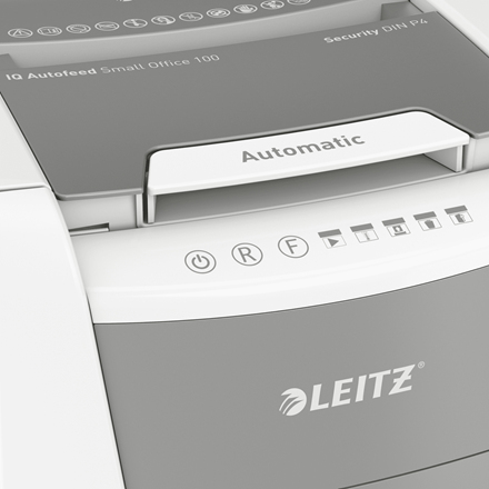 Leitz IQ Autofeed Small Office 100 Automatischer Aktenvernichter Partikelschnitt P4 – Foto 6 von 11