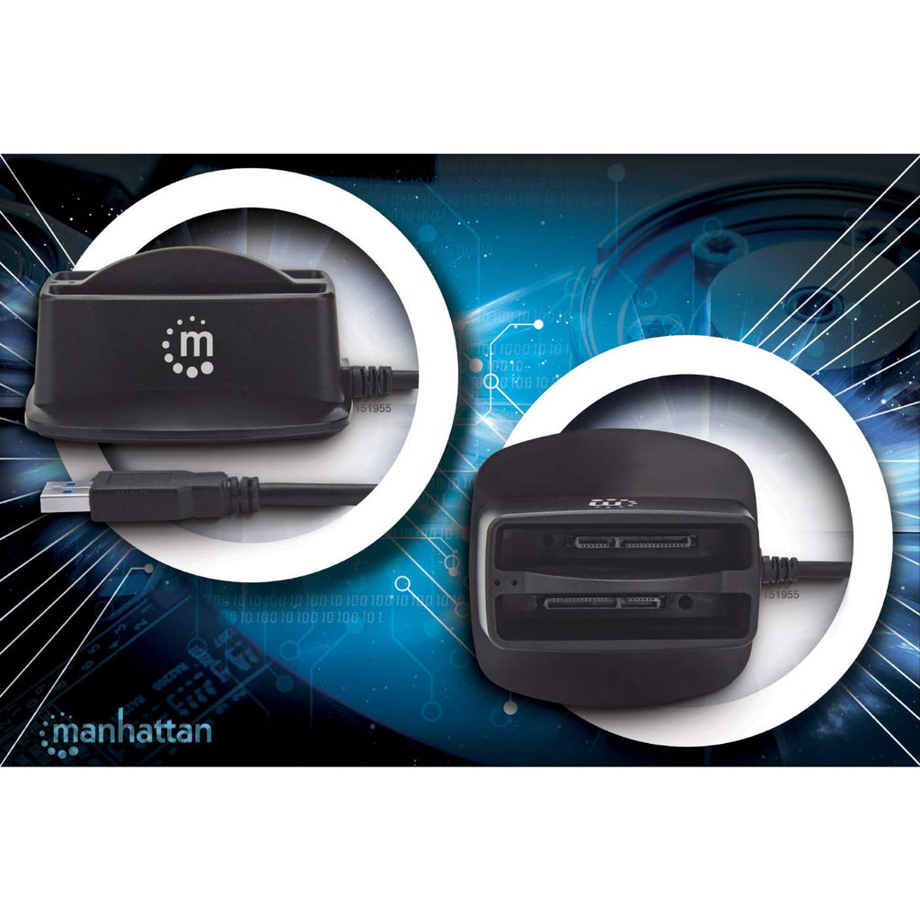 Manhattan 151955 storage drive docking station USB 3.2 Gen 1 (3.1 Gen 1) Type-A Black – image 9