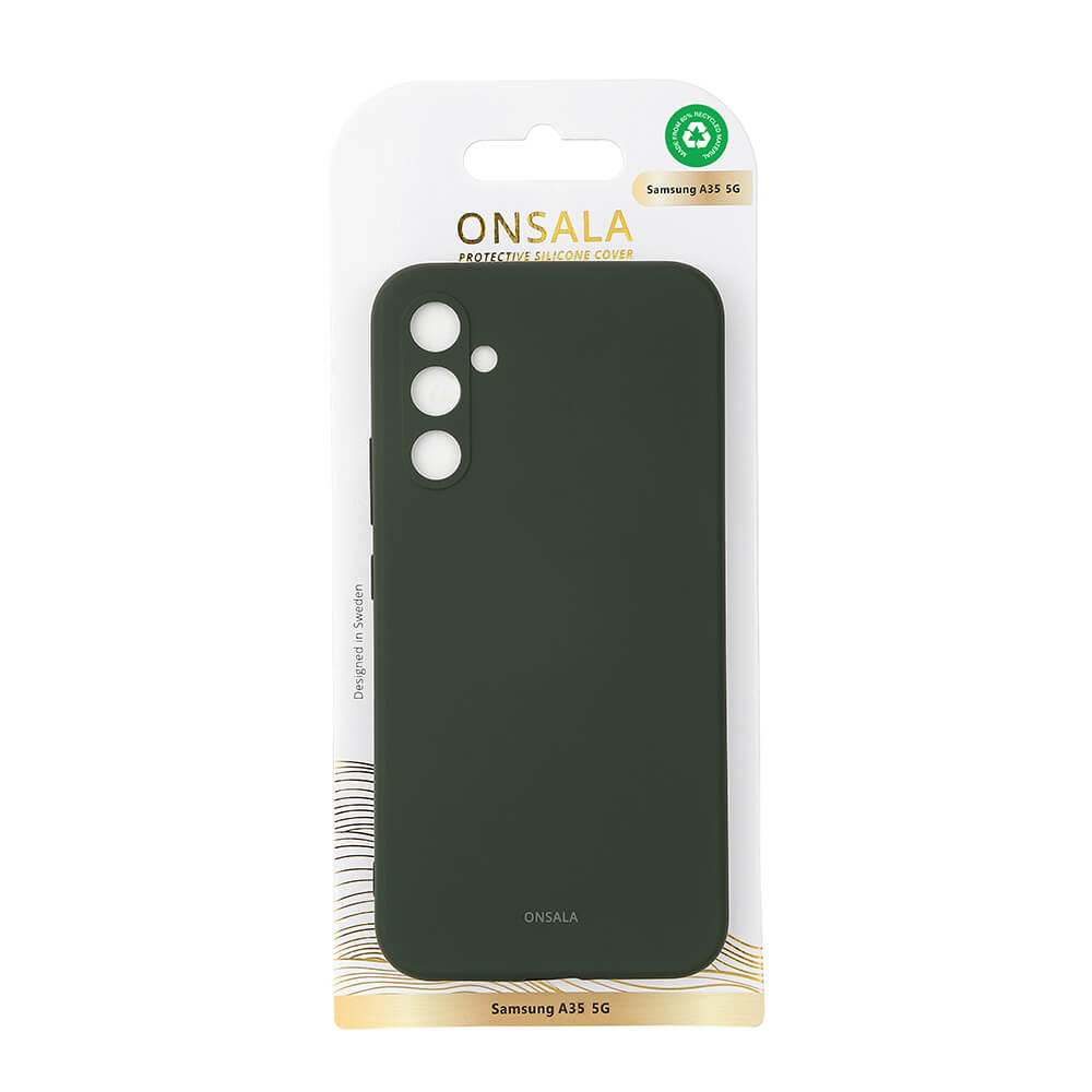 Onsala Phone Case with Silicone Feel Olive Green - Samsung A35 – image 2