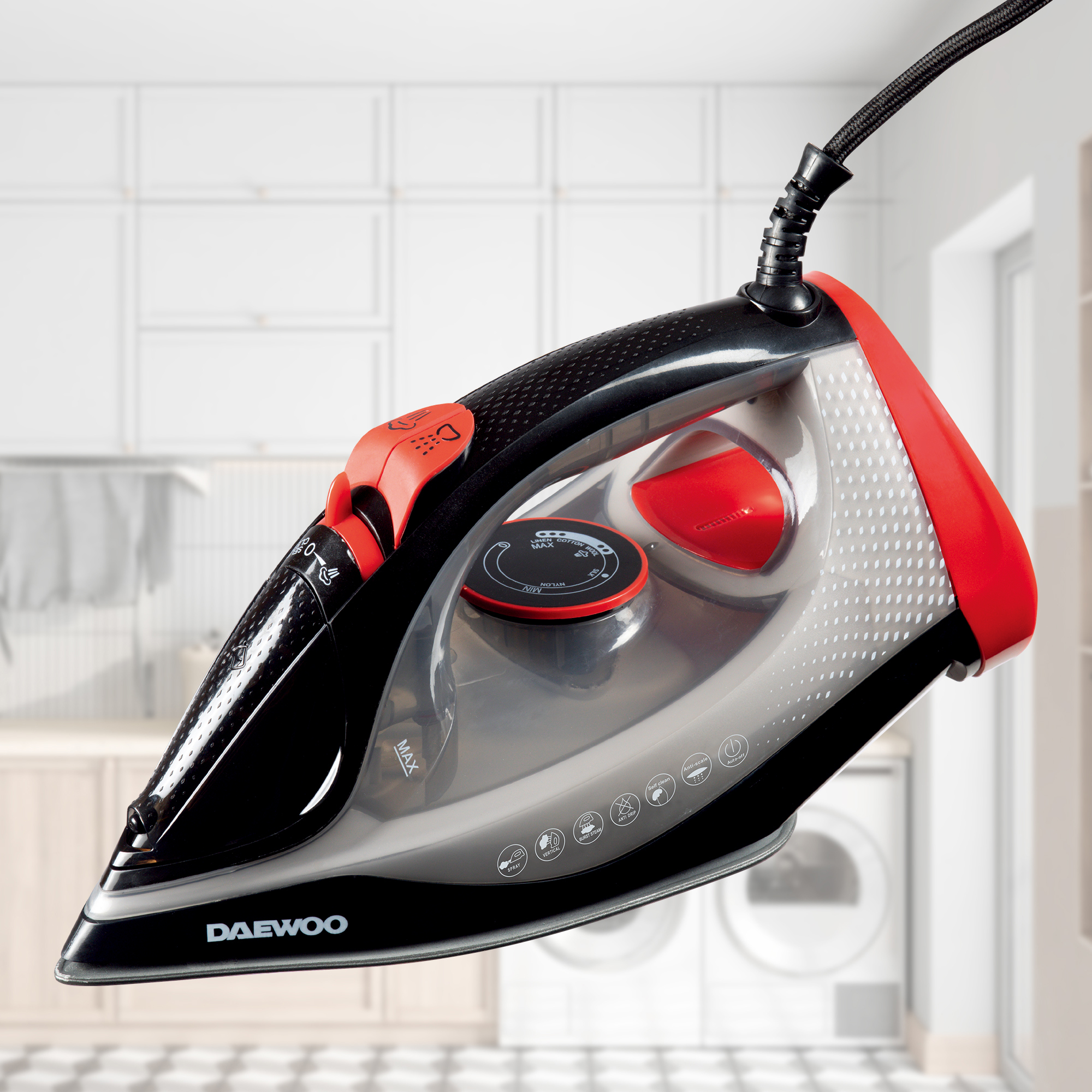 Daewoo SDA1590GE iron Dry & Steam iron Ceramic soleplate – image 2