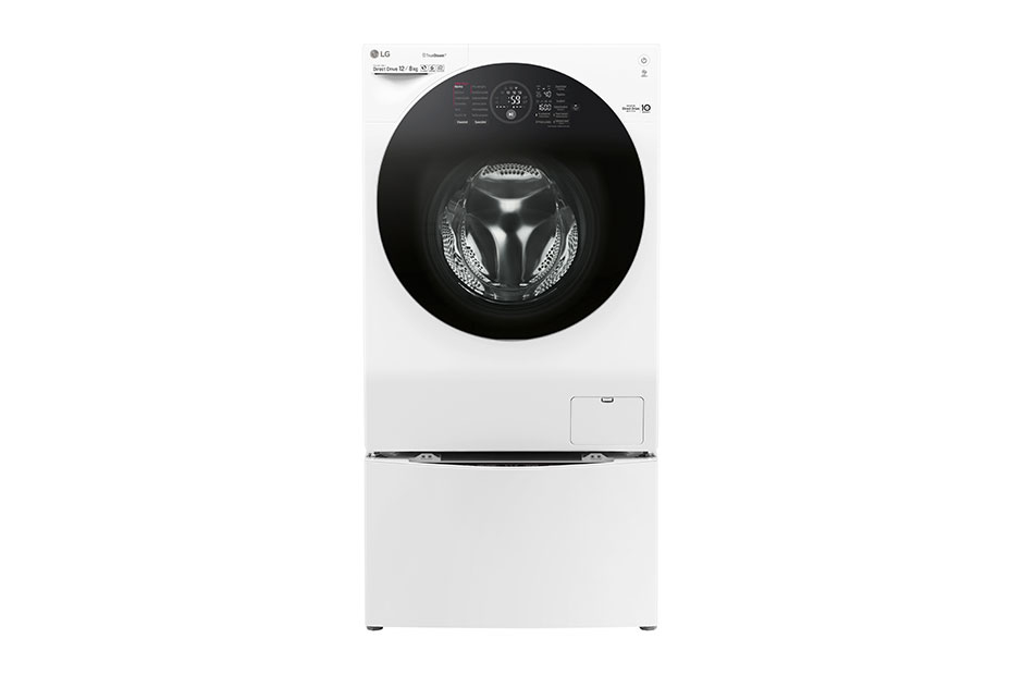 LG F126G1BCH2N washer dryer Freestanding Front-load Black, White