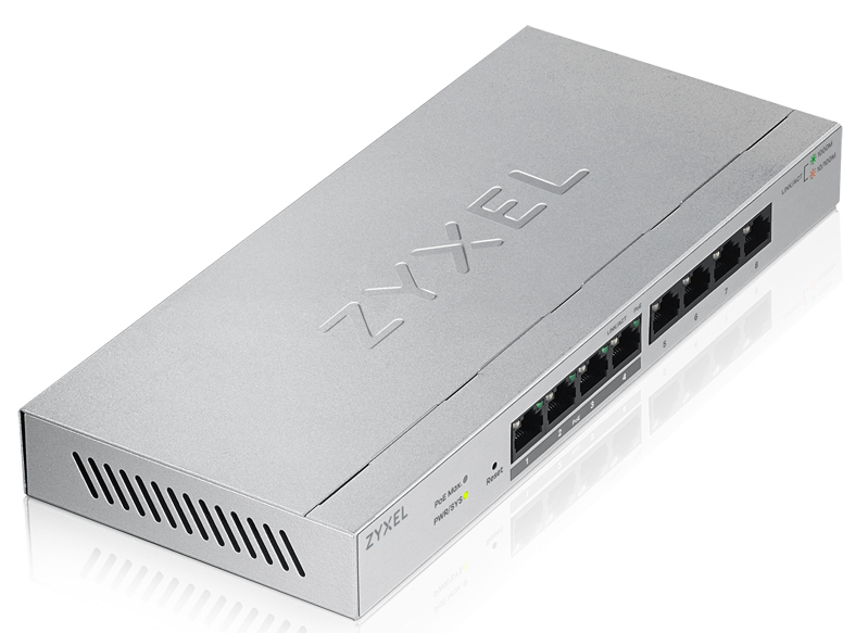 Zyxel GS1200-8HP Managed L2 Gigabit Ethernet (10/100/1000) Power over Ethernet (PoE) Grey – image 3