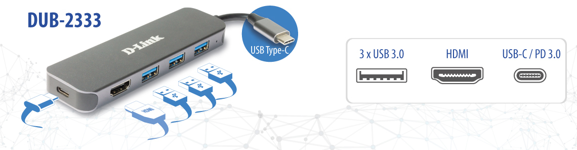 D-Link 5-in-1 USB-C Hub with HDMI/Power Delivery – image 3